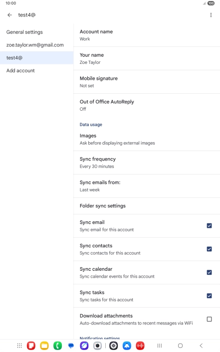 Press Account name and key in the required name.