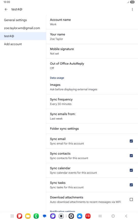 Press Account name and key in the required name.