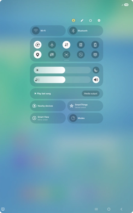 Press the settings icon.