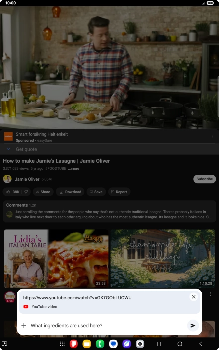 Follow the instructions on the screen to type or speak the required question for the video.