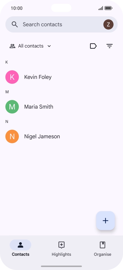 Press Organise. Press Organise.