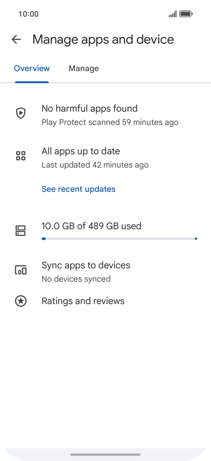Press Manage. Press Manage.