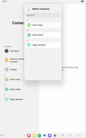 Press the field above 