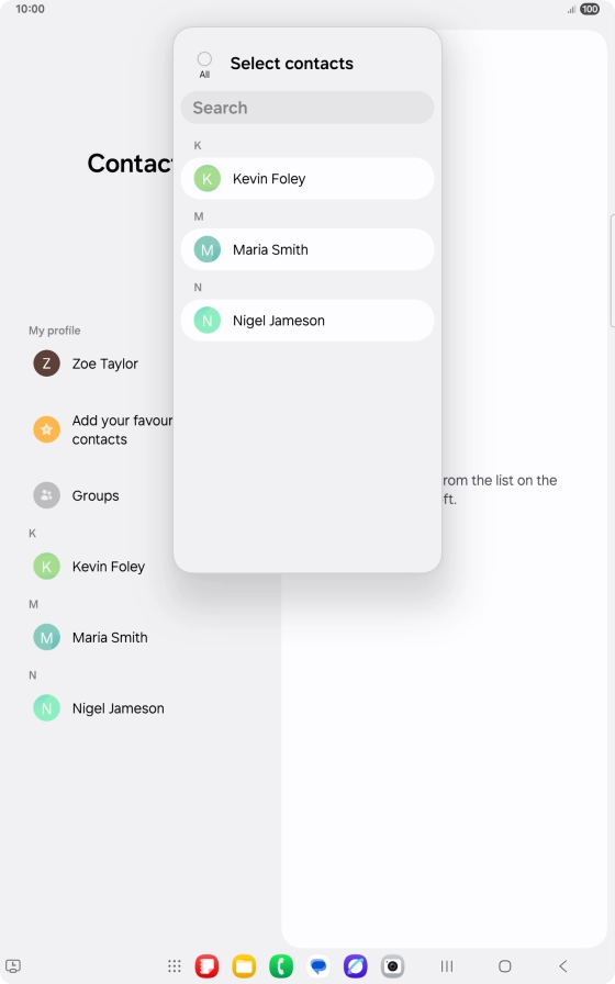 Press the field above 
