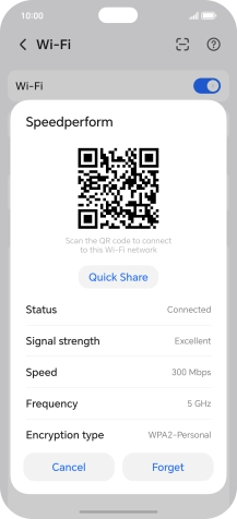 Place the QR code inside the camera frame on the other device to scan the code.