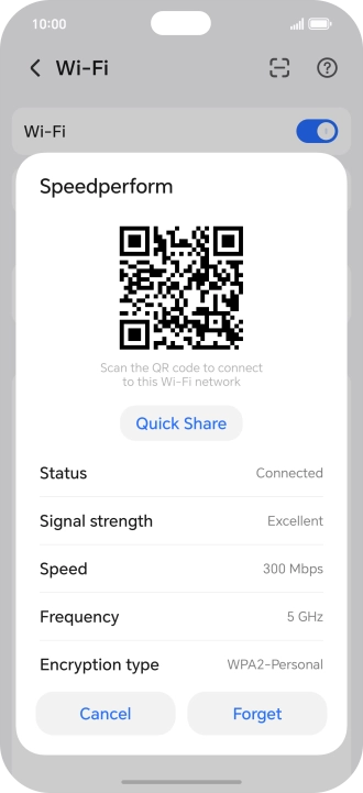 Place the QR code inside the camera frame on the other device to scan the code.