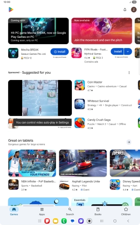 Press the profile icon.