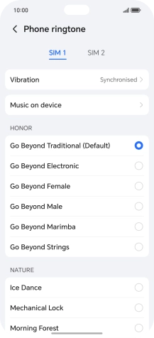 Press the required ring tones to hear them.