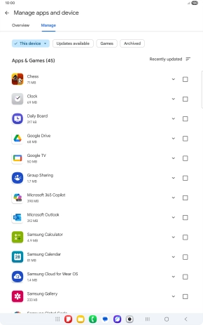 Press the required app.