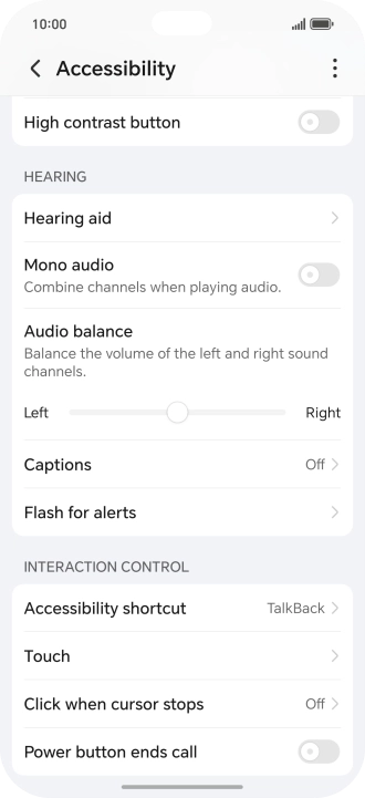 Press the required setting below Press the required setting below