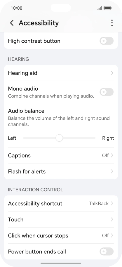 Press the required setting below Press the required setting below