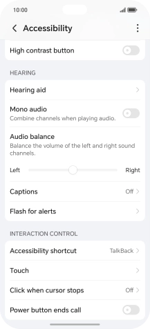 Press the required setting below Press the required setting below