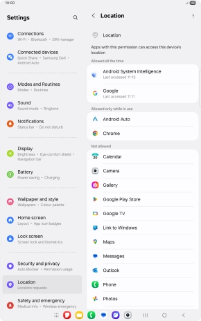 Press the required app.