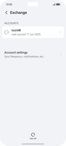 Press the required email account.