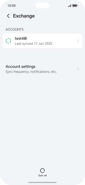 Press the required email account.