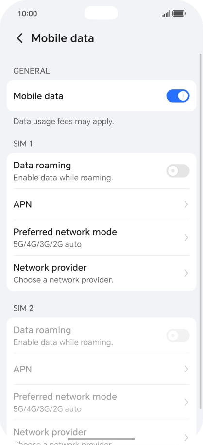 Press APN. Press APN.