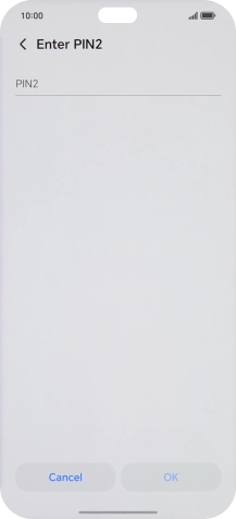 Press PIN2 and key in your PIN2. The default PIN2 is 1111.