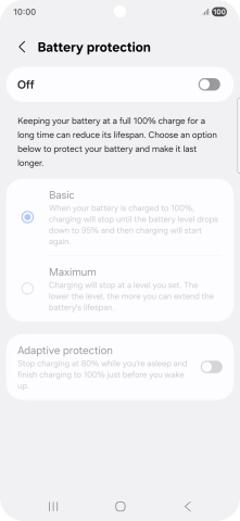 Press the indicator to turn the function on or off.