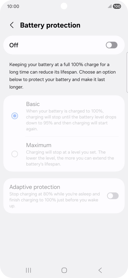 Press the indicator to turn the function on or off.
