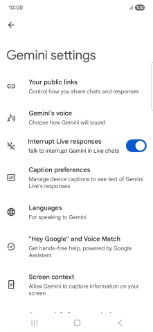 Follow the instructions on the screen to select the required settings.