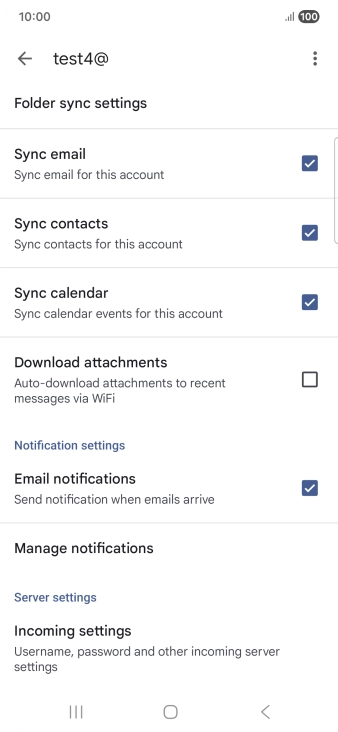 Press the field next to 