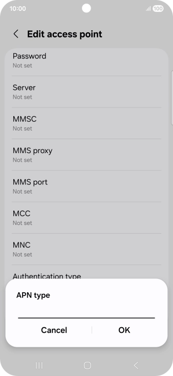 Key in mms and press OK.