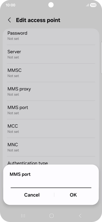 Key in 8799 and press OK.