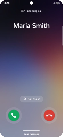 Press and drag the accept call icon right.