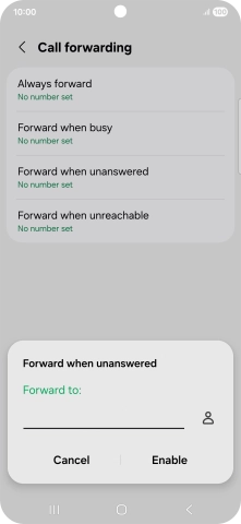 Key in +447836121121 and press Enable.