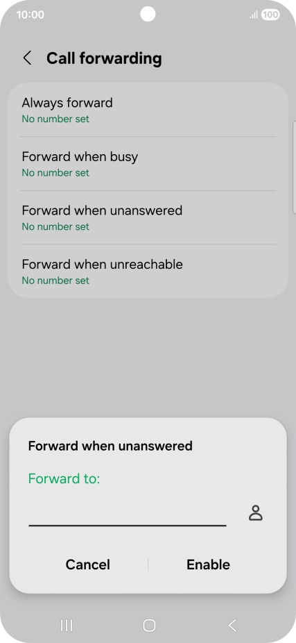 Key in +447836121121 and press Enable.