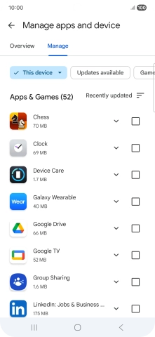 Press the required app.