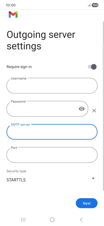 Press the field below 