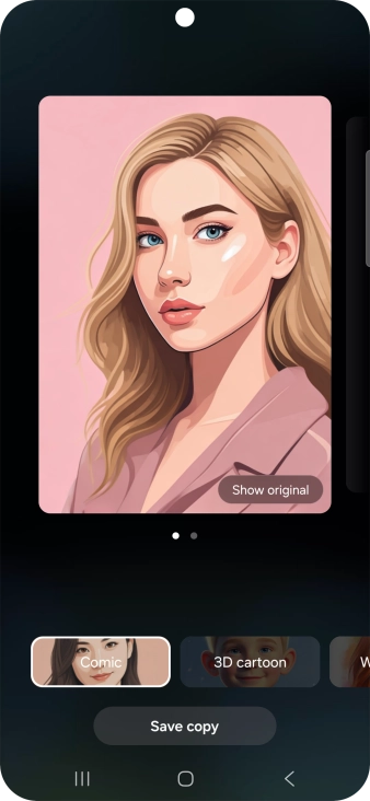 Press Save copy to save the generated photo suggestion.