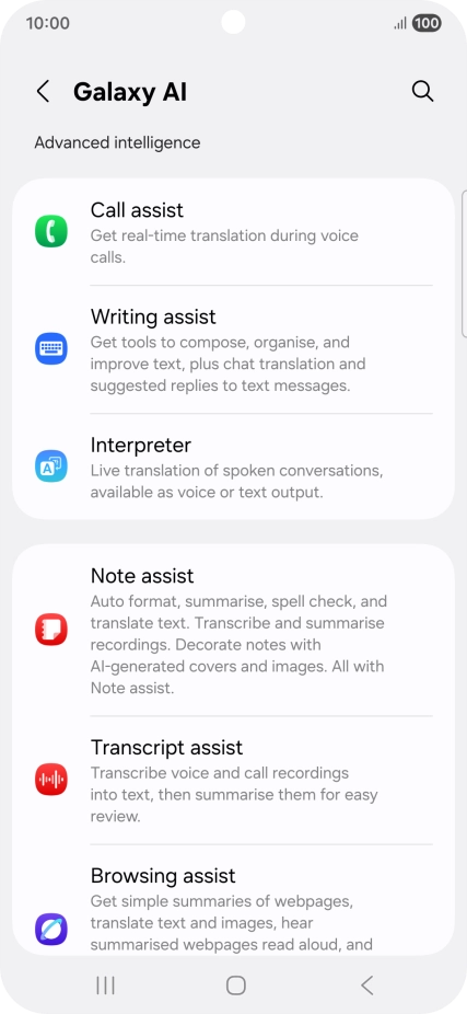More examples of Galaxy AI usage are now displayed.