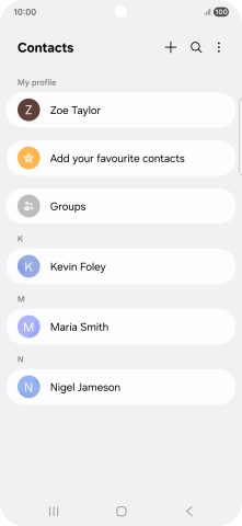 Press the menu icon.