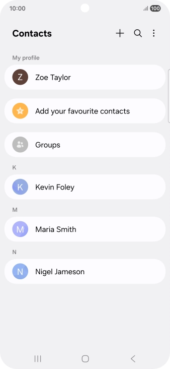 Press the menu icon.