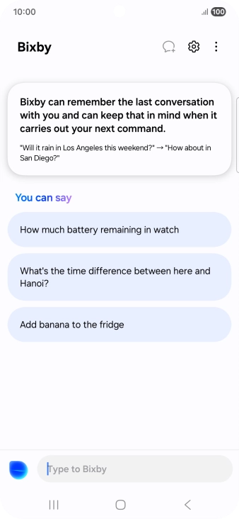 Press the Bixby icon.
