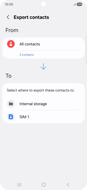 Press the name of the SIM.