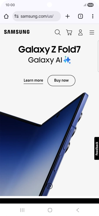 Press the menu icon.