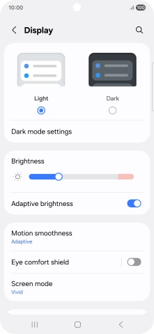 Press the indicator next to 