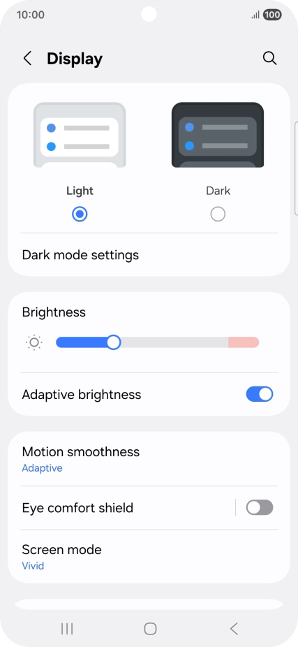 Press the indicator next to 