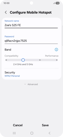 Press the field below 