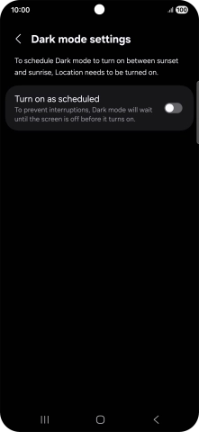 Press the indicator next to 