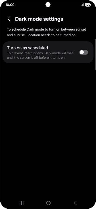 Press the indicator next to 