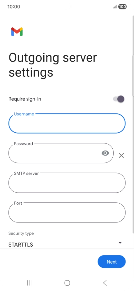 Press the field below 