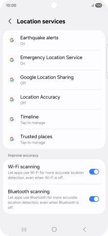 Press Location Accuracy.