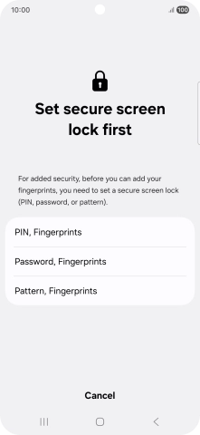 Press the required phone lock code and follow the instructions on the screen to create an additional phone lock code.