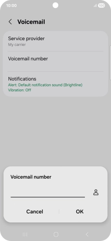 Key in +447836121121 and press OK.