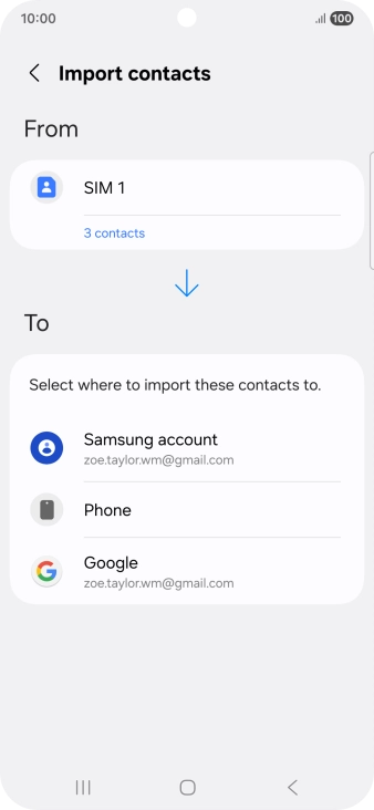 Press the required Google account.