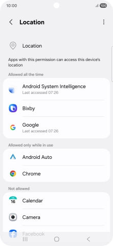 Press the required app.